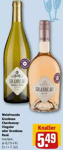 REWE Weinfreunde Granbeau Chardonnay Viognier oder Granbeau Rosé Angebot