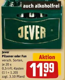 REWE Jever Pilsener oder Fun Angebot
