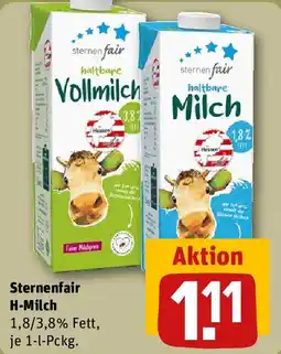 REWE Sternenfair H-Milch Angebot