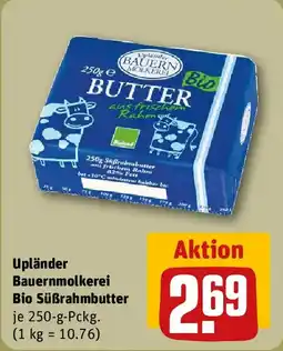 REWE Uplander Bauernmolkerei Bio Süßrahmbutter Angebot