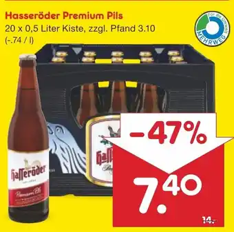 Netto Marken-Discount Hasseröder Premium Pils 20x0,5L Angebot