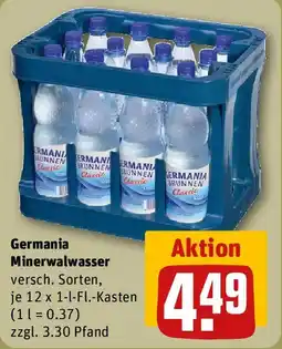 REWE Germania Minerwalwasser Angebot