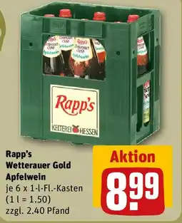 REWE Rapp's Wetterauer Gold Apfelwein Angebot