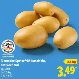 Lidl Deutsche Speisefrühkartoffeln, festkochend Angebot