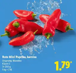 Lidl Rote Mini Paprika, kernlos Angebot