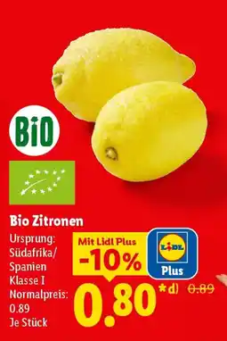 Lidl Bio Zitronen Angebot