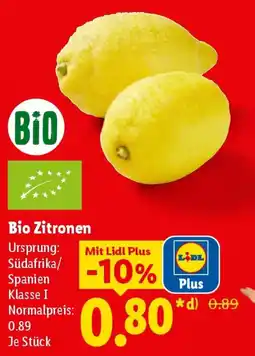 Lidl Bio Zitronen Angebot