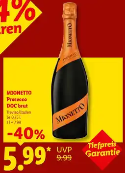 Lidl MIONETTO Prosecco DOC brut Angebot