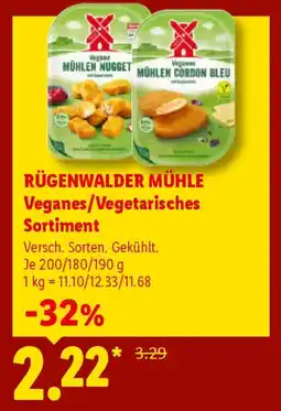 Lidl RÜGENWALDER MÜHLE Veganes/Vegetarisches Sortiment Angebot
