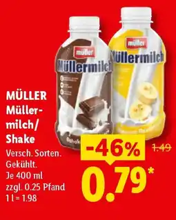 Lidl MÜLLER Müllermilch/ Shake Angebot