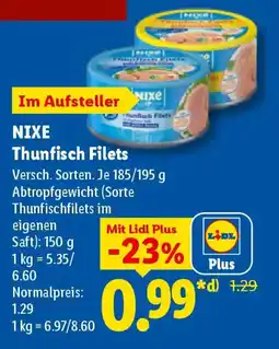 Lidl NIXE Thunfisch Filets Angebot
