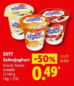 Lidl ZOTT Sahnejoghurt Angebot