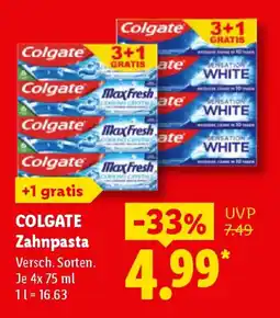 Lidl COLGATE Zahnpasta Angebot