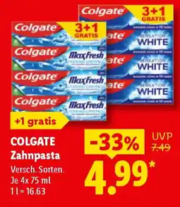 Lidl COLGATE Zahnpasta Angebot