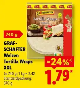 Lidl GRAF- SCHAFTER Weizen Tortilla Wraps XXL Angebot
