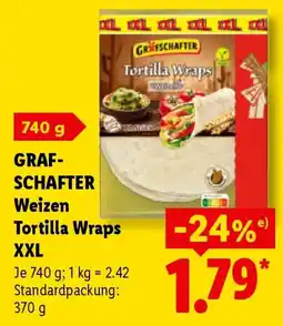 Lidl GRAFSCHAFTER Weizen Tortilla Wraps XXL Angebot