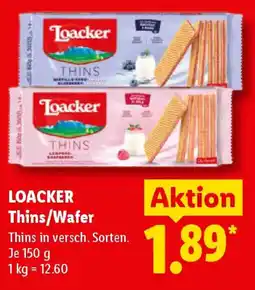 Lidl LOACKER Thins/Wafer Angebot