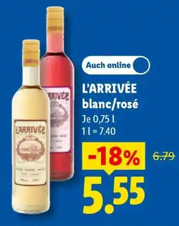 Lidl L'ARRIVÉE blanc/rosé Angebot