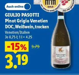Lidl GIULIO PASOTTI Pinot Grigio Venetien DOC, Weißwein, trocken Angebot