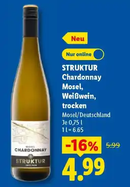 Lidl STRUKTUR Chardonnay Mosel, Weißwein, trocken Angebot