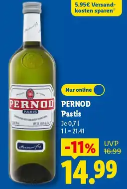 Lidl PERNOD Pastis Angebot