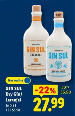 Lidl GIN SUL Dry Gin/ Laranjal Angebot