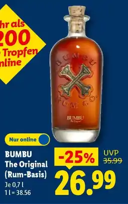 Lidl BUMBU The Original (Rum-Basis) Angebot