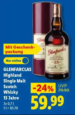 Lidl GLENFARCLAS Highland Single Malt Scotch Whisky 15 Jahre Angebot