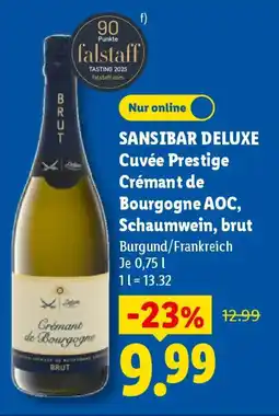 Lidl SANSIBAR DELUXE Cuvée Prestige Crémant de Bourgogne AOC, Schaumwein, brut Angebot