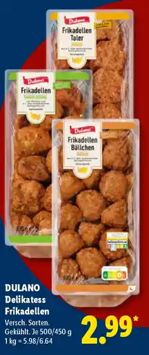 Lidl DULANO Delikatess Frikadellen Angebot