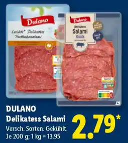 Lidl DULANO Delikatess Salami Angebot