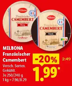 Lidl MILBONA Französischer Camembert Angebot
