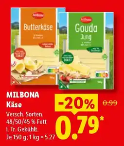 Lidl MILBONA Käse Angebot