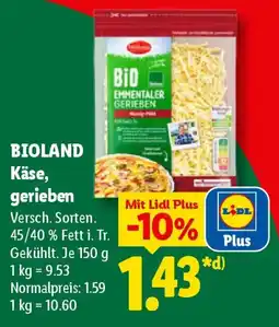 Lidl BIOLAND Käse, gerieben Angebot