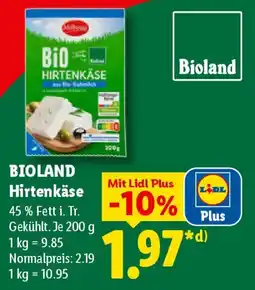 Lidl BIOLAND Hirtenkäse Angebot