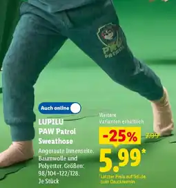 Lidl LUPILU PAW Patrol Sweathose Angebot