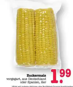Scheck-in-Center Zuckermais Angebot