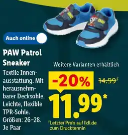 Lidl PAW Patrol Sneaker Angebot