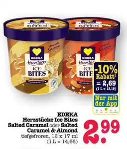 Scheck-in-Center EDEKA Herzstücke Ice Bites Salted Caramel oder Salted Caramel & Almond Angebot