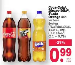 Scheck-in-Center Coca-Cola³, Mezzo-Mix³, Fanta Orange Angebot