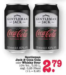 Scheck-in-Center Gentleman Jack & Coca-Cola oder Whisky Sour Angebot