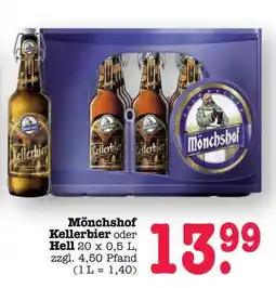 Scheck-in-Center Mönchshof Kellerbier oder Hell Angebot