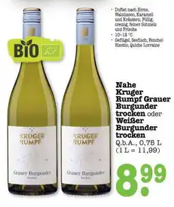 Scheck-in-Center Nahe Kruger Rumpf Grauer Burgunder trocken oder Weißer Burgunder trocken Angebot