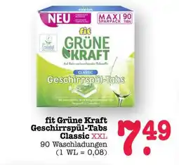 Scheck-in-Center fit Grüne Kraft Geschirrspül-Tabs Classic XXL Angebot