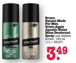 Scheck-in-Center Bruno Banani Made For Men Green Apple Aquatic Notes Moss Deodorant Spray Angebot