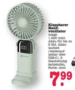 Scheck-in-Center Klappbarer Handventilator Angebot