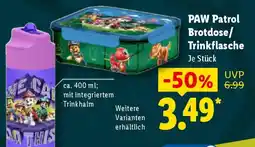 Lidl PAW Patrol Brotdose/ Trinkflasche Angebot