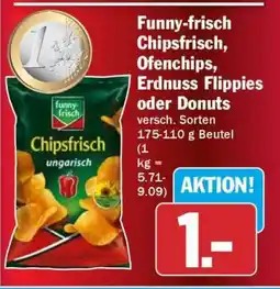 HIT Funny-frisch Chipsfrisch, Ofenchips, Erdnuss Flippies oder Donuts Angebot