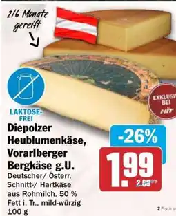 HIT Diepolzer Heublumenkäse, Vorarlberger Bergkäse g.U Angebot