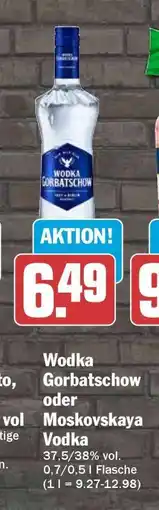 HIT Wodka Gorbatschow oder Moskovskaya Vodka Angebot